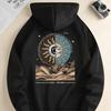 Casual Men's Hoodie 3d Mountain Compass Printed Long Sleeved Hooded Hoodie Pattern Men Clothing Hip-Hop Top Oversized Sweatshirt