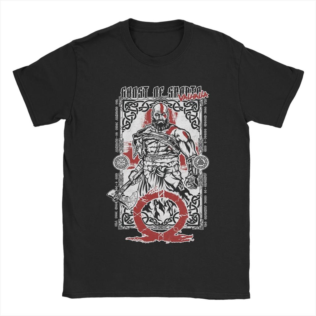 Ghost of Valhalla God of War Unisexs T Shirt Funny Tee Shirt Short Sleeve Crew Neck TShirt Cotton Summer Tops
