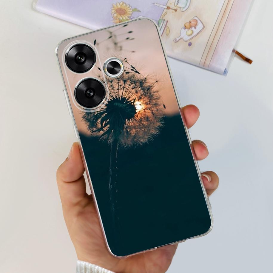 For Xiaomi Poco F6 Case Popular Butterfly Flower Soft Clear Silicone TPU Back Cover For Xiaomi Poco F6 5G F 6 PocoF6 Phone Cases