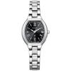 [Citizen] Cross Sea Photo-powered Eco-Drive Radio Watch Waterproof Black Basic Collection ES9360-66E Women's Silver