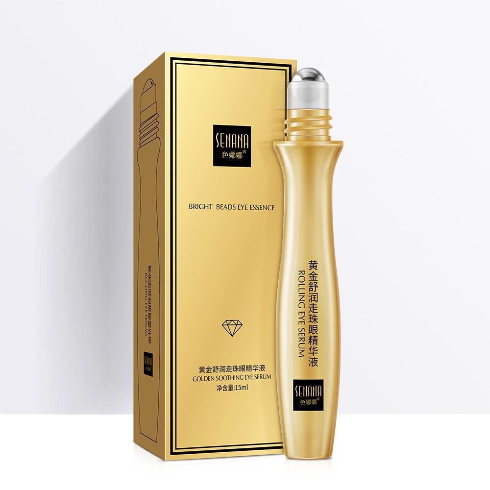 24K Whitening Bright Eyes Roll-on Serum Remove Puffiness Dark Circles Eye Fine Lines Anti-Aging Moisturizing Firming Eye Cream