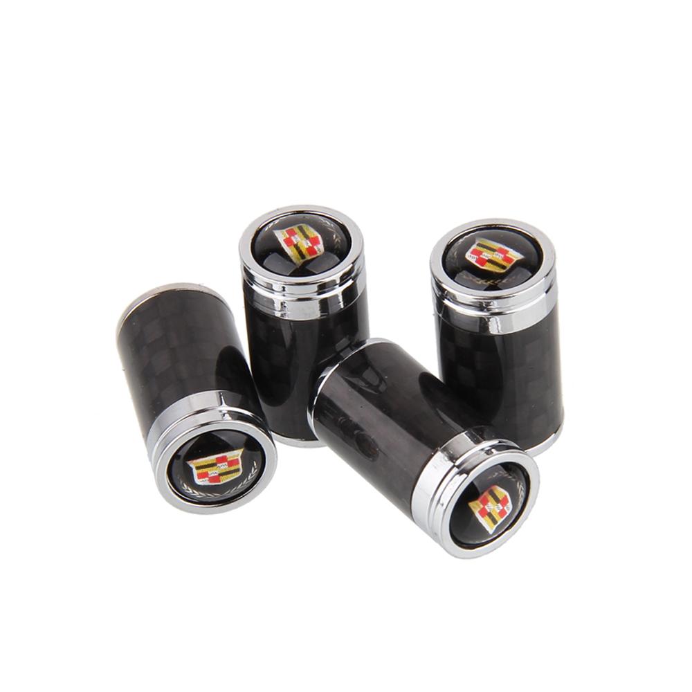 4pcs Car Tyre Valve Stem Caps Wheel Dust Cap for Cadillac CT5 CT6 XT5 ATS CTS DTS STS XTS SLS Tiburon Escalade Tire AccessoriesZI2