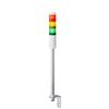 PATLITE Stacked Signal Light Signal Tower DC24V Green No Buzzer Pole Mounting Cab Tire Cable LR4-302LJNW-RYG 40 3-stage Red, Yellow, flashing/No