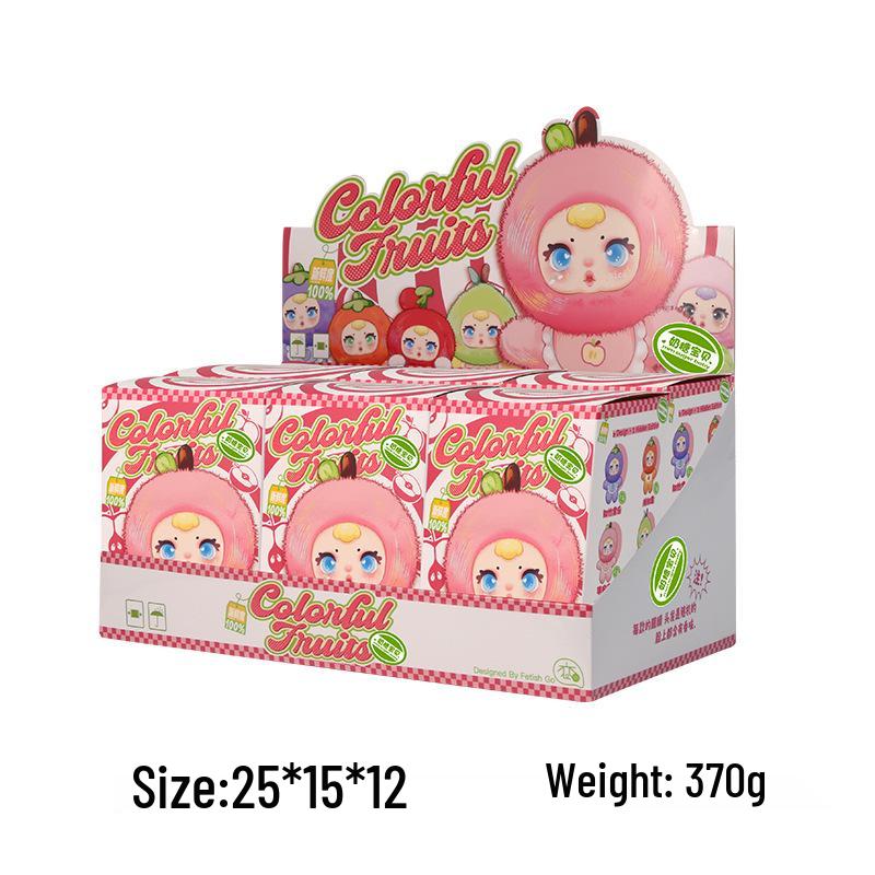 Плюшевая кукла «Молочная конфета ММ»: Милый мультяшный фруктовый плюшевый сюрприз-бокс, настольное украшение