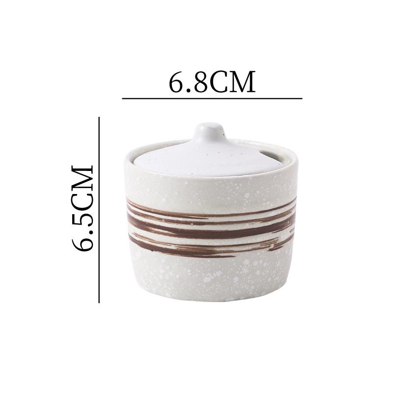 Vintage Ceramic Seasoning Jar Creative Salt Jar Sugar Jar Pepper Jars Spice Jars Seasoning Storage Container Home Seasoning Tool
