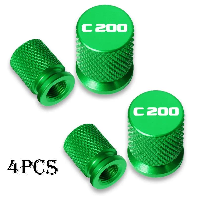 4pcs Car Wheel Tire Valve Caps Tyre Stem Covers Airdust Waterproof For Mercedes Benz C200 Accessories