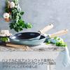 GREENPAN Frying Pan 26cm IH Gas Compatible No Harmful Substances PFAS Free Ceramic Coating Easy To Clean Slightly Deep Natural Wood Handle [Mayflower]