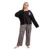 Пижамы женские весенне-осенние и зимние с длинными рукавами в клетку плюс размер женская домашняя одежда костюм
