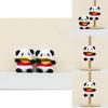 Adorable Hamburger Panda Plush Toy Keychain Cute Stuffed Animal Doll Accessory