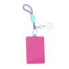 Portable ID Card Badge Holder Korea Version Star Small Photocard Sleeves with Pendant Keychain