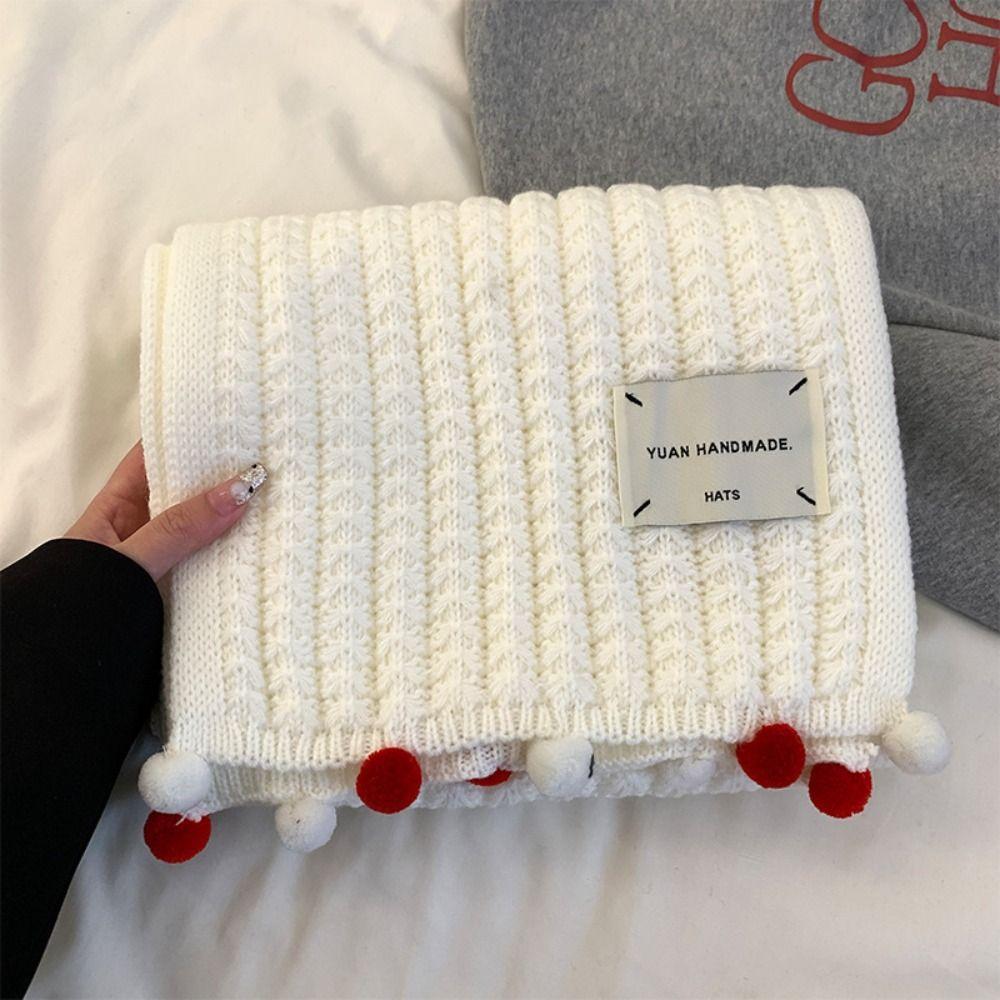 Keep Warm Knit Scarf New Year's Neckerchief New Cross Scarf Women