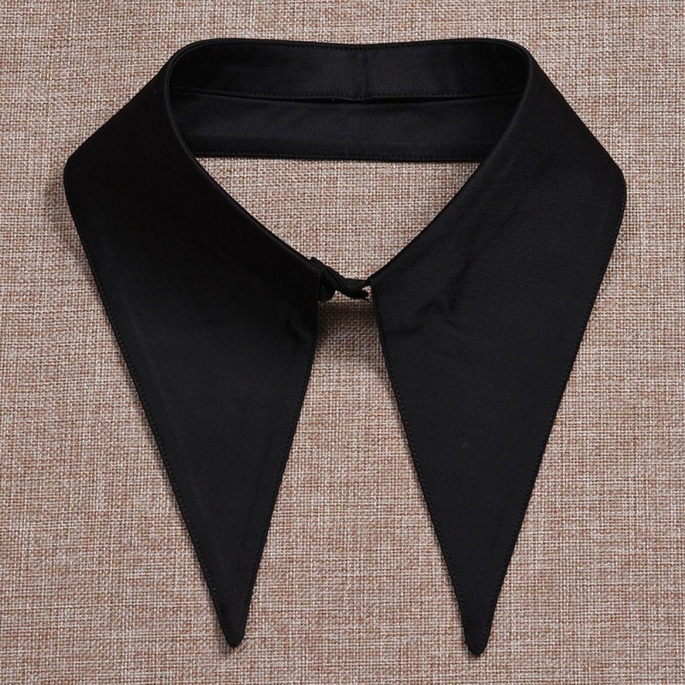 Round Collar Fake Collar Solid Color Lapel Half Shirt Fashion False Collar Women Girls
