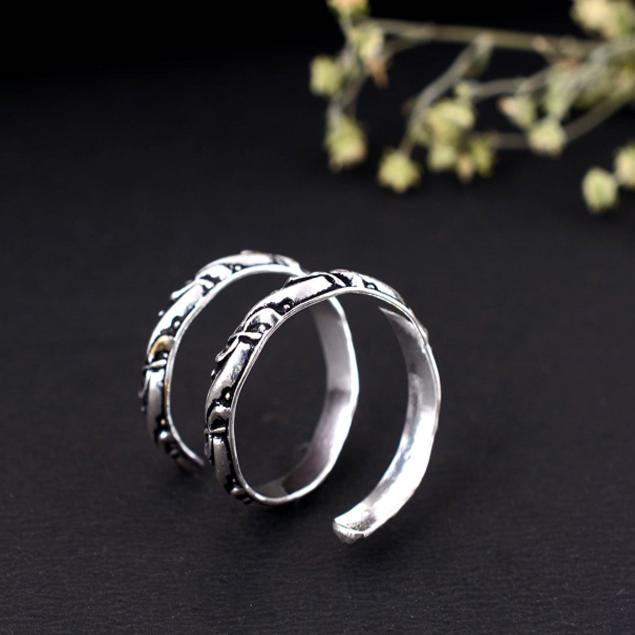Unique Handmade Silver Arthritis Ring Adjustable Splint Thumb Band Pain Relief Therapy Jewelry Gift for Women & Men