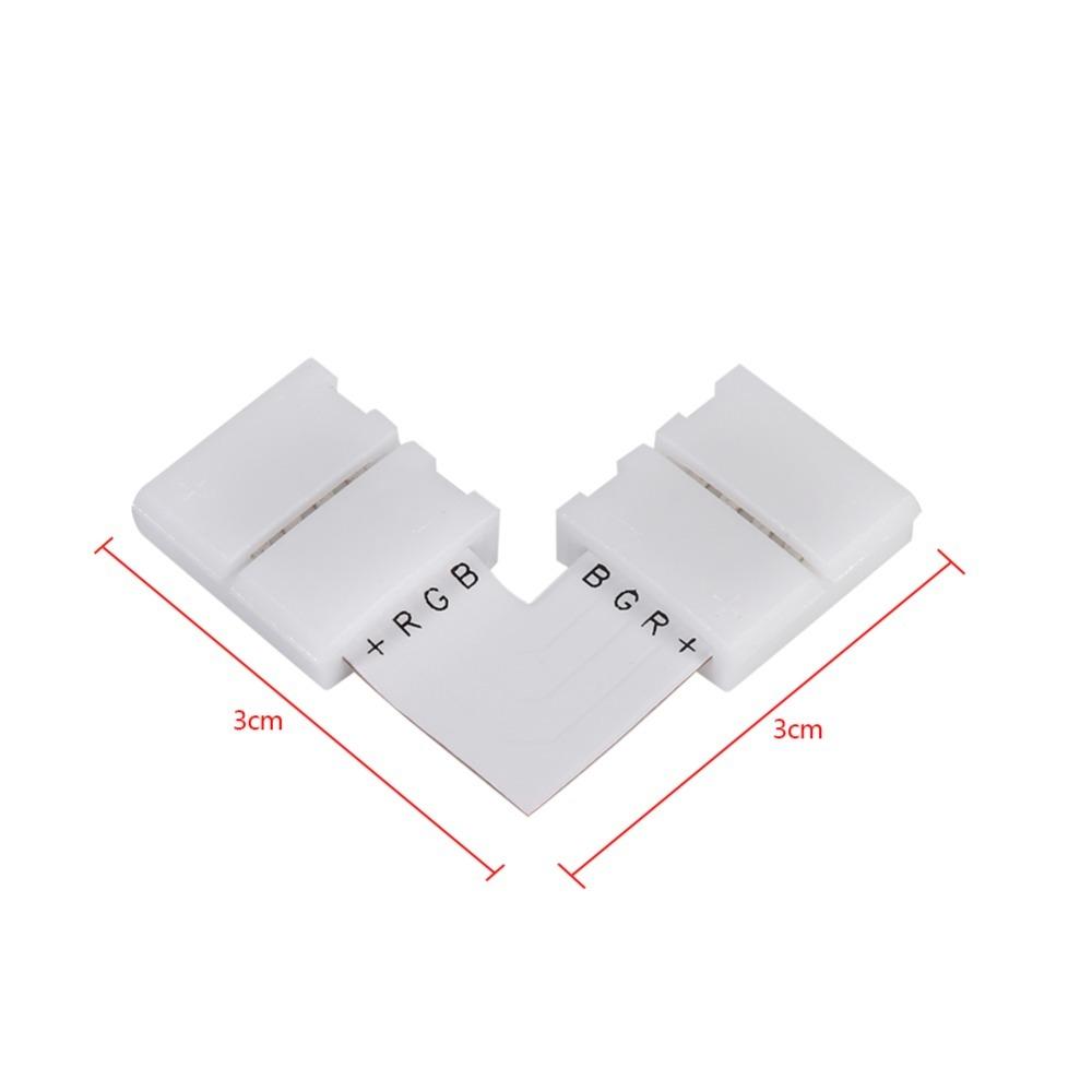 20PCS 4 Pin LED Strip Connector 10mm LED Strip Adapter Light Strip Adapter Corner Connection