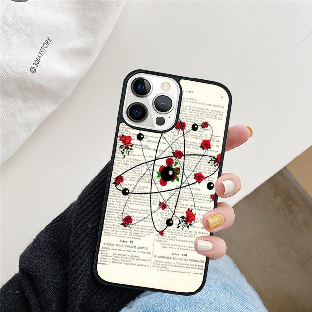 Атом Химия Наука дизайн Чехол для телефона Cover Для iPhone 17 Air 15 16 Pro Max 14 13 12 11 Pro Max Plus Coque
