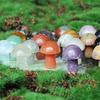 10pcs (Random)Crystal Stone 2CM Mini Mushroom DIY Micro Landscape Forest Garden Flower Pot Decoration Small Mushroom Decoration