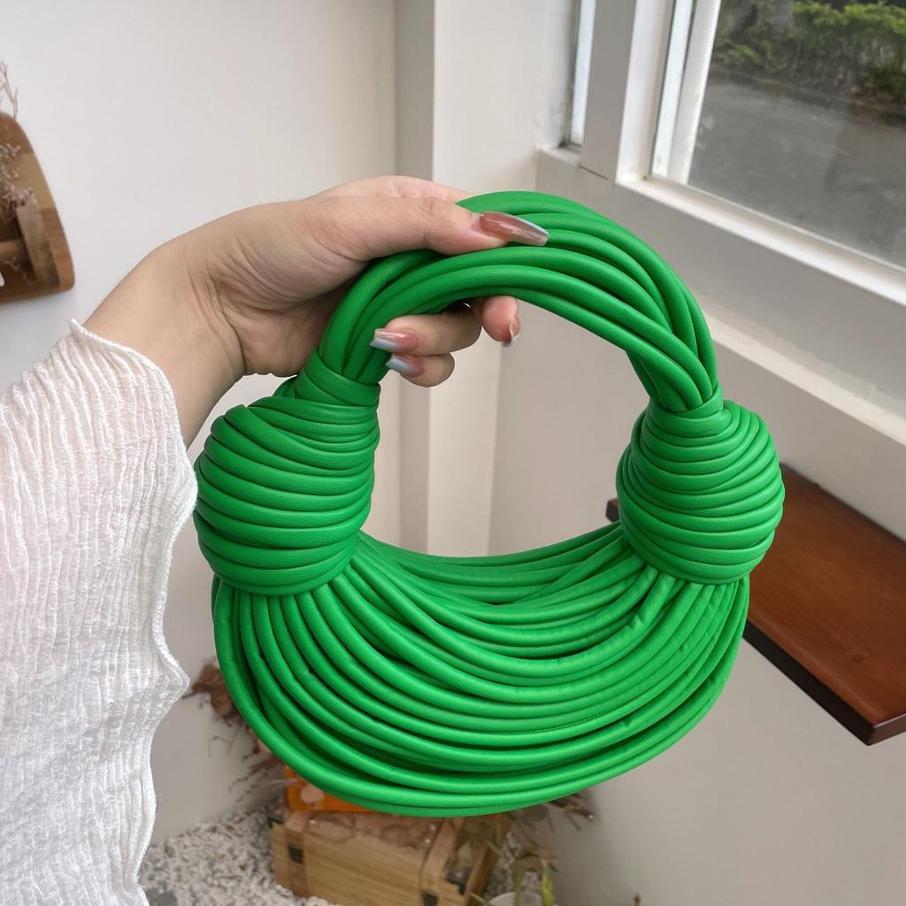 Cross Border Noodle Bag Новая натуральная кожаная сумка с узлом на ощупь, плетеная сумка на одно плечо для женщин