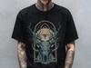 Deer Skull Gothic Unisex Graphic T-Shirt, Alternative Punk Graphic Tee, Mens Goth Shirt, Streetwear Grunge Clothing, Goth Gift For Him