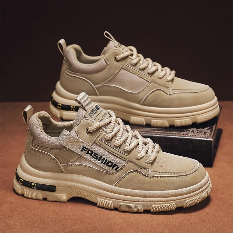 Autumn and Winter Low-top Shoes Martin Leather Boots Fashion Overalls Boots Men's Shoes Casual Locomotive Labor Insurance Shoes