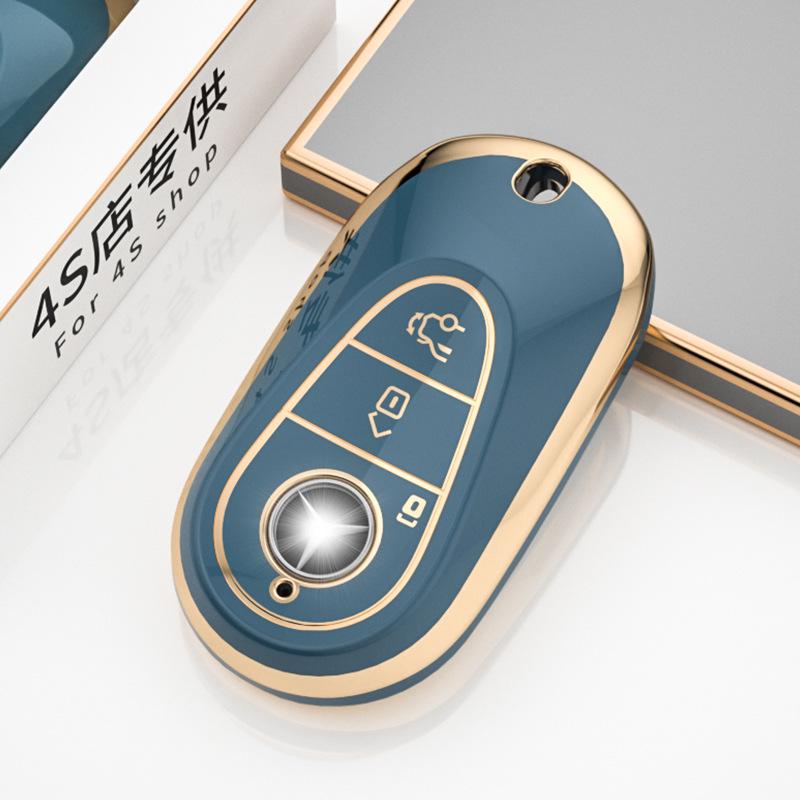 Mercedes-Benz Key Cover for C-Class, E-Class, S-Class, C200L/C260L/E300L, GLC, and S400L models.