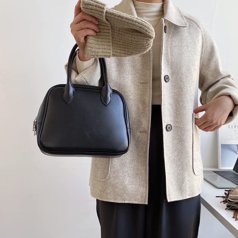 2WAY Мини Сумка Бостон Квадратная Сумка Сумка Через Плечо Женская Сумка Женская Сумка Кроссбоди На Плечо Маленькая Сумка Квадратная На Плечо Мини Сумка Бостон Мини Сумка Черный