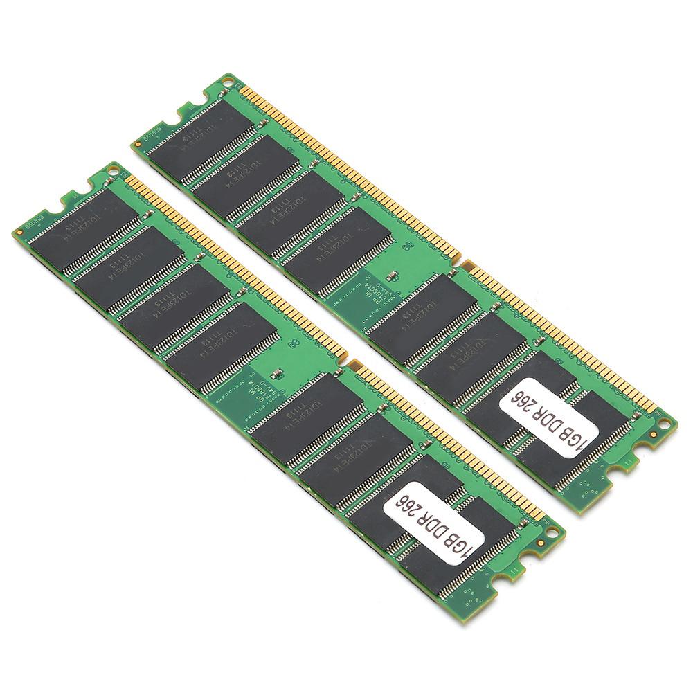 2Pcs Memory Module Desktop Computer DoubleSided 16Grain for AMD DDR 1GB 226 PC2100