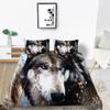 2023 Новый стильный комплект пододеяльников с наволочкой, двойное полноразмерное постельное белье, пододеяльники, 3D волк, домашний текстиль, покрывала для мальчиков и мужчин