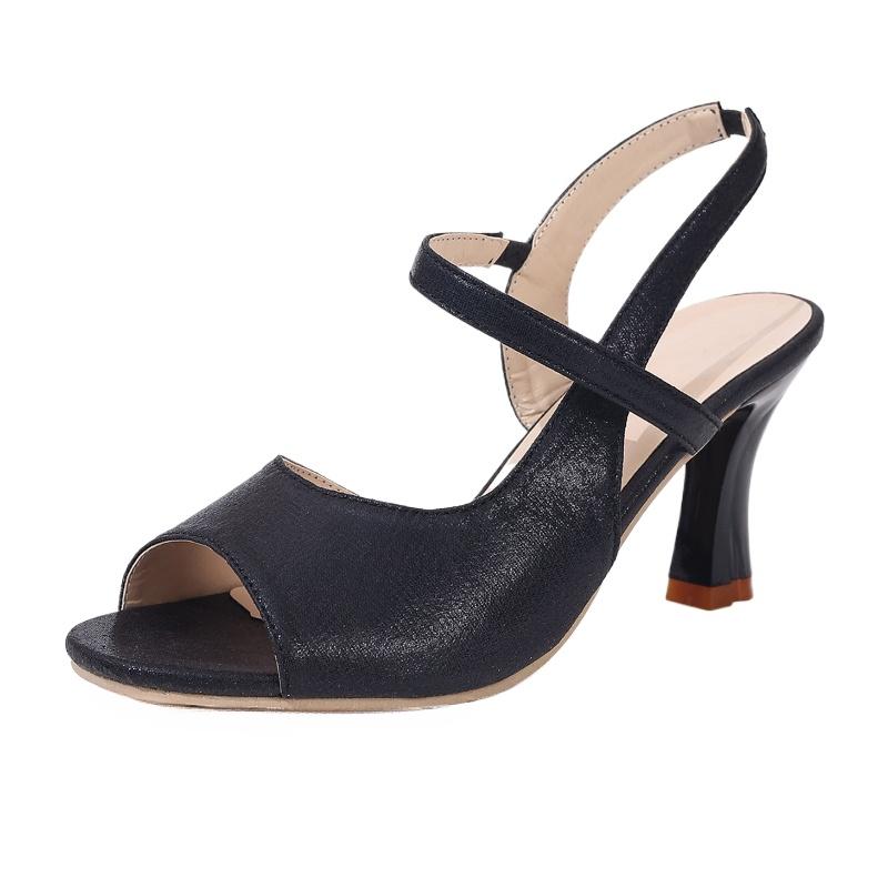 Летние модные новые дышащие женские туфли Черные легкие босоножки с открытым носком Модные туфли-лодочки с круглым носком Повседневная и удобная обувь