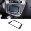 Soft Carbon Fiber Dashboard Navigation Cover Trim For Seat Leon 2008-12