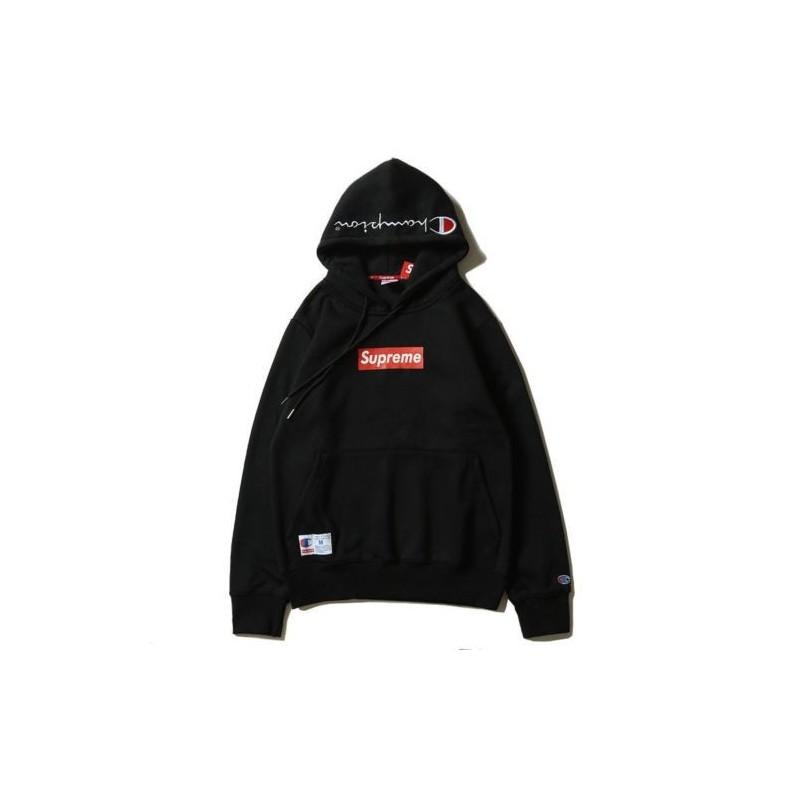 Худи Новый Supreme Классический Логотип-Коробка Свитшот Champion Вышитый Свитшот