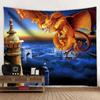 Гобелен с тотемом китайского дракона, настенное украшение, настенный гобелен для спальни