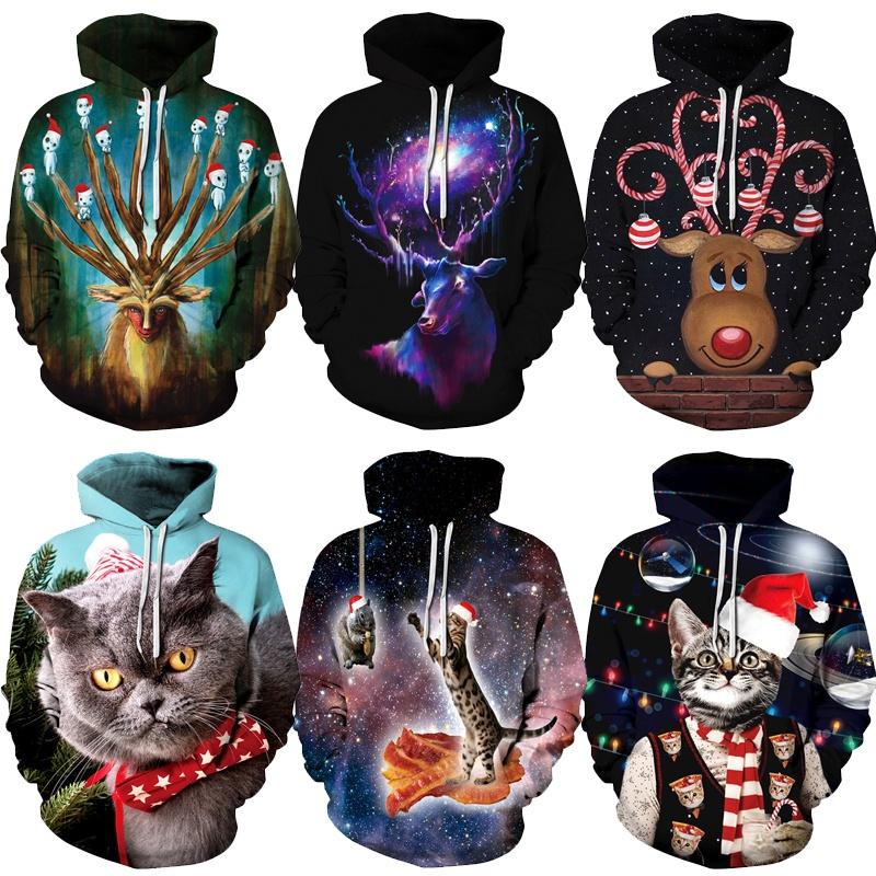 Unisex Christmas 3d Graphic Print Hoodie Sweatshirt With Soft And Comfortable Material
