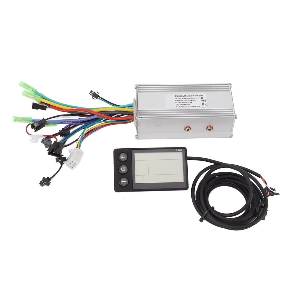 36В 48В 60В 1000Вт 38А 3-режимный синусоидальный контроллер контроллер бесщеточного двигателя комплект ЖК-дисплея 866 электровелосипед велосипед