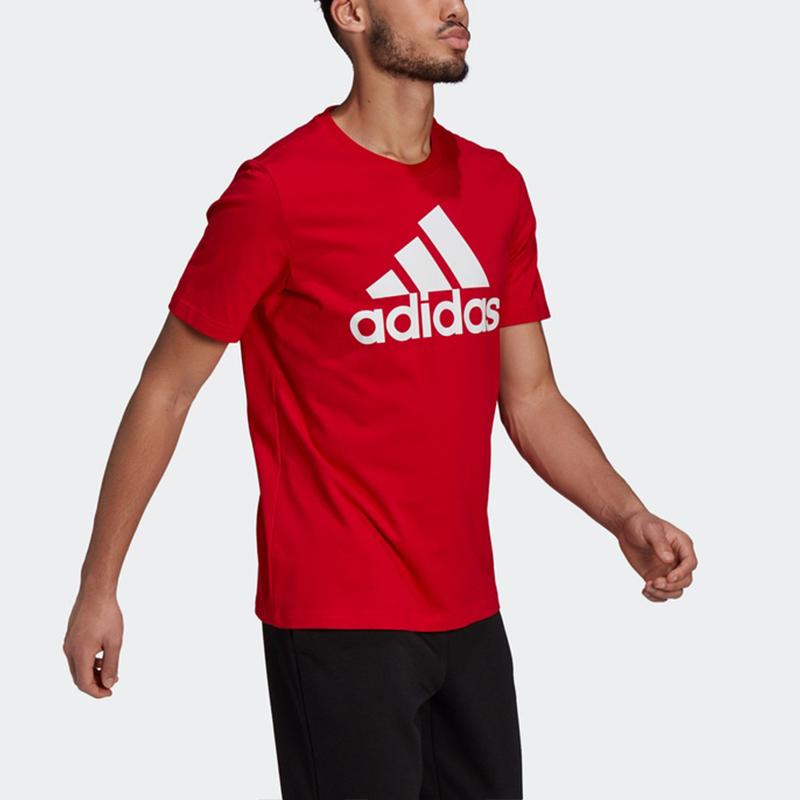 adidas Футболка Essential Sport с круглым вырезом, мужские топы, светло-алый GK9124