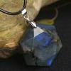 Natural Moonstone Labradorite Six-pointed Star Necklace Pendant Moonstone Hexagonal Star Jewelry