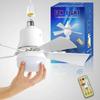 LED Ceiling Fan Light 40/60W E27 Remote Dimming for Living Room Study and Home Use Fan Light Smart Silent Ceiling Fans 85-265V