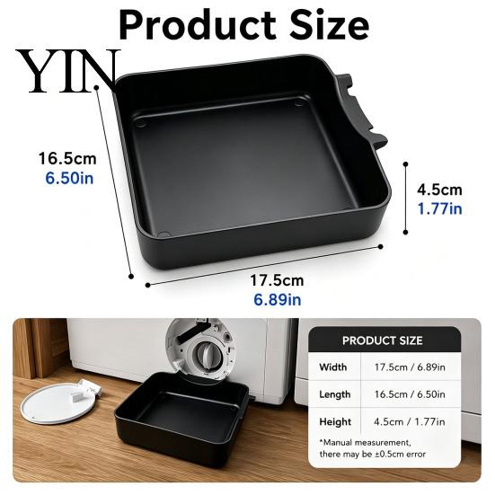 Washing Machine Drip Tray Front-Load Drain Pan, Universal Drainage Tray, Washer Water Collector for Basements, Apartments, Rentals Easy Clean