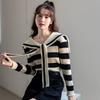 Women's Sweater Sailor Collar Knitted Long Sleeves Tops