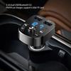 Автомобильный FM-передатчик Bluetooth 5.0 с быстрой зарядкой через два USB-порта 3,1 А, функцией громкой связи и музыкальным проигрывателем со светодиодным дисплеем