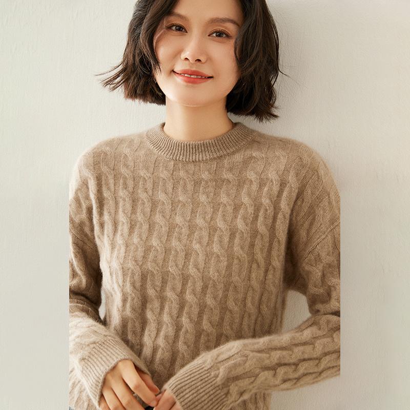 Женский кашемировый свитер Qinghe cashmere 100% кашемир осенне-зимний кашемировый утолщенный пуловер мягкий и теплый