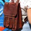 LEATHER BACKPACK A4 Size, Handmade Vintage Look Bag Perfect for Laptop