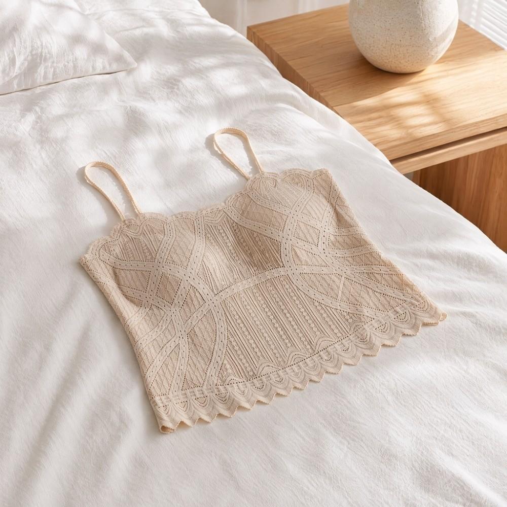 Ice Silk Lace Corset Thin Crop Tops Fashion Suspender Vest Spring Summer
