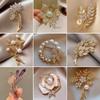 Elegant Wheat Ear Alloy Brooch: High-Grade Pin for Coats and Suits
