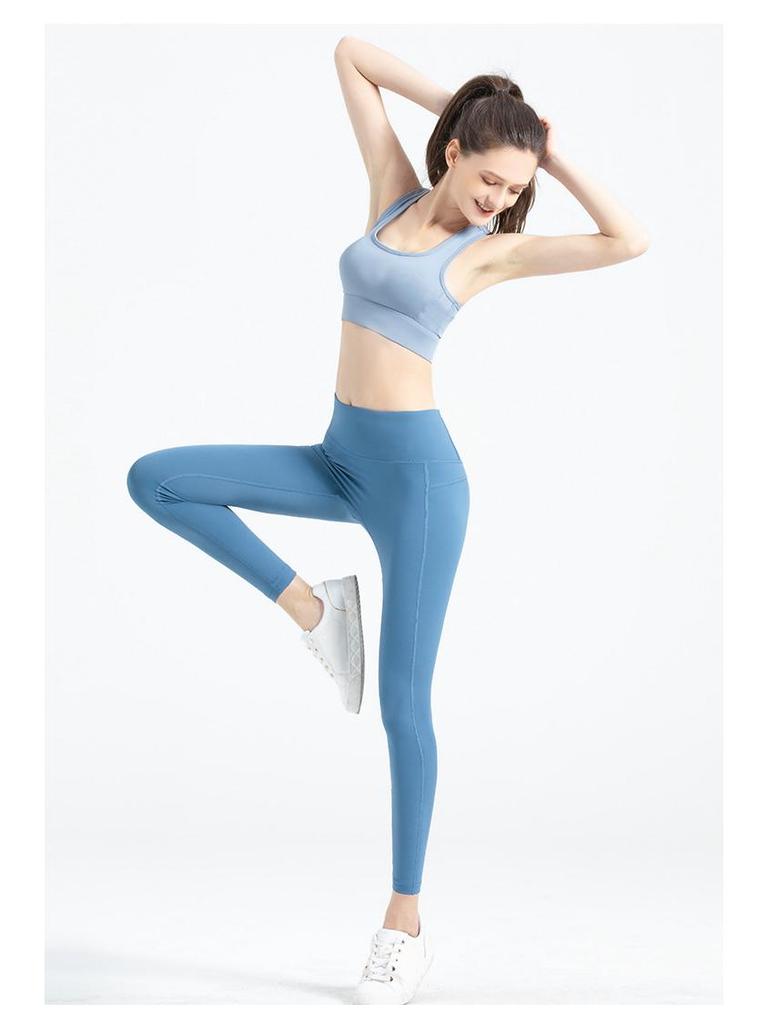 High Waist Hip-Lifting Yoga Pants: Women's Cross-Border Peach Hip Nude Fitness Tights