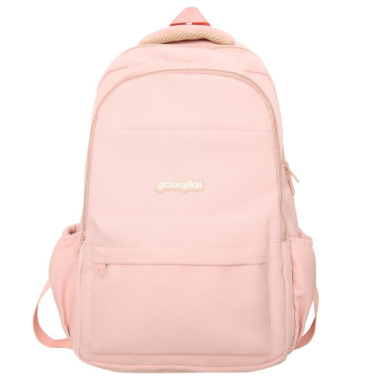 Школьная сумка для школьников средней школы, мужской рюкзак большой вместимости для путешествий, компьютерный рюкзак, однотонный женский рюкзак