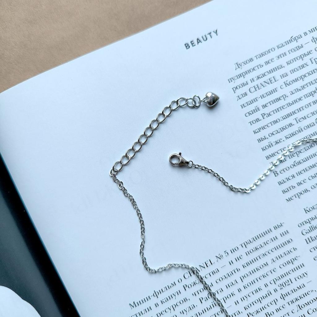 Серебряное колье с без камней, вес изделия 3,91 гр (2161097)