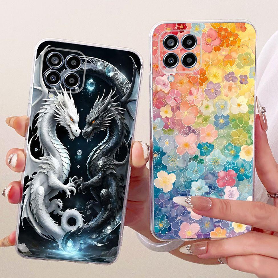 Transparent For Samsung M33 5G Case Cover Cute Cat Fashion Butterfly Funny Painted Casing For Samsung Galaxy M33 5G M336B M336K