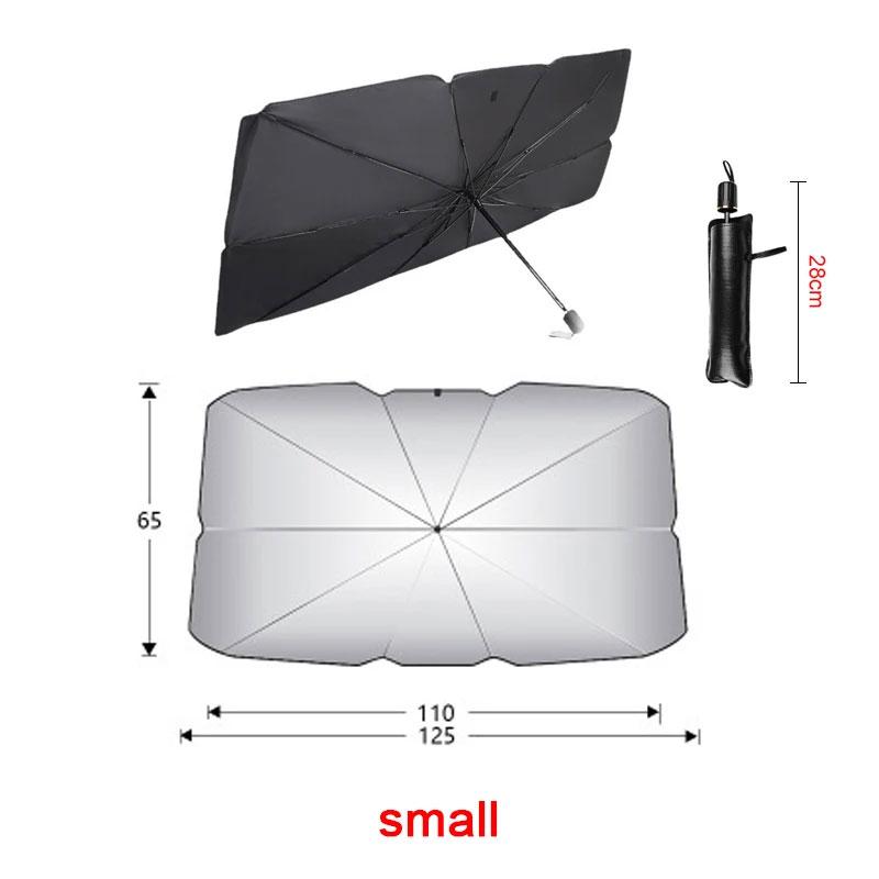Car Sunshade Windshield Umbrella Front Sun Shade Parasol Foldable Summer Protection Car Seat Heat Insulation Car Accessories