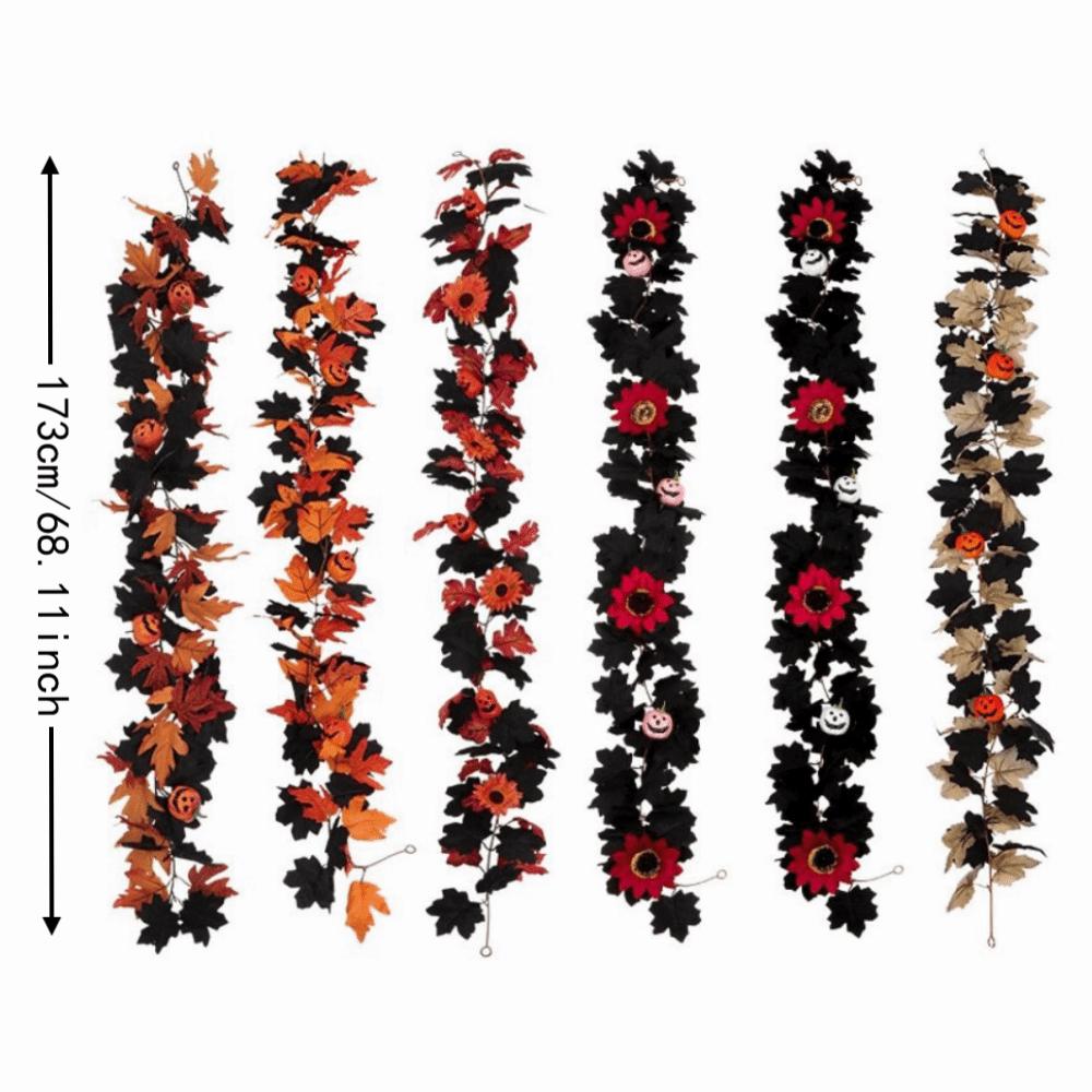 Silk Halloween Leaf Vines Realistic Artificial Hanging Vine Garland Table Decoration