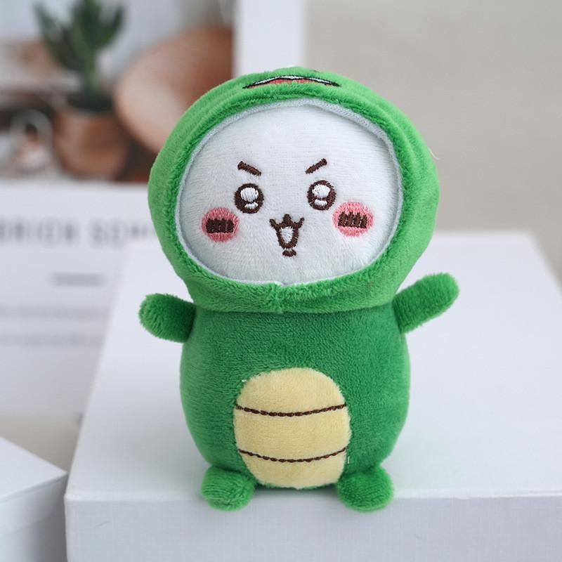 Charming Japanese Dinosaur Plush Keychain Unique Cartoon Style With Cozy Velvety Fabric